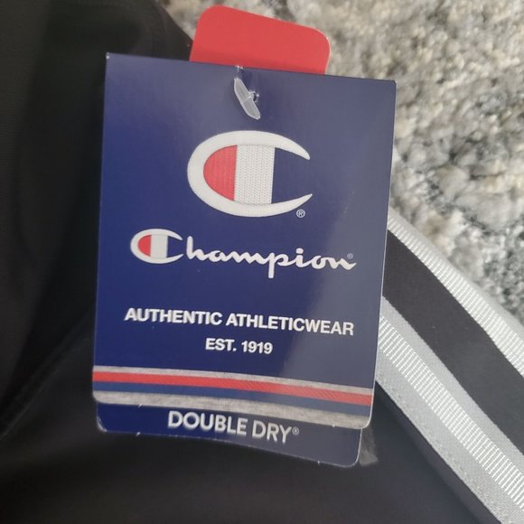 Champion Women's White Side Stripes High Rise Tights, Black Plus Size 2XL NWT - Picture 12 of 13